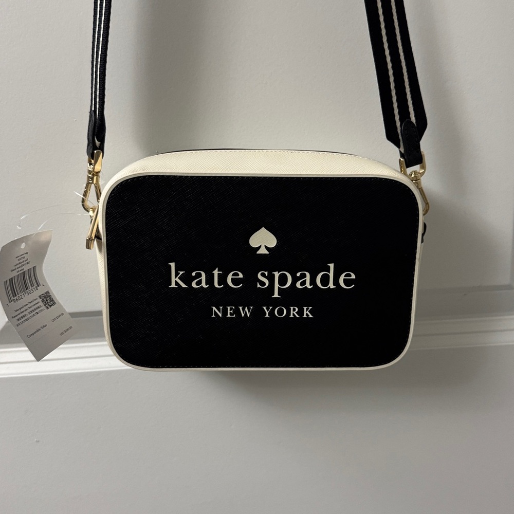 Kate Spade Black and Cream Crossbody Bag